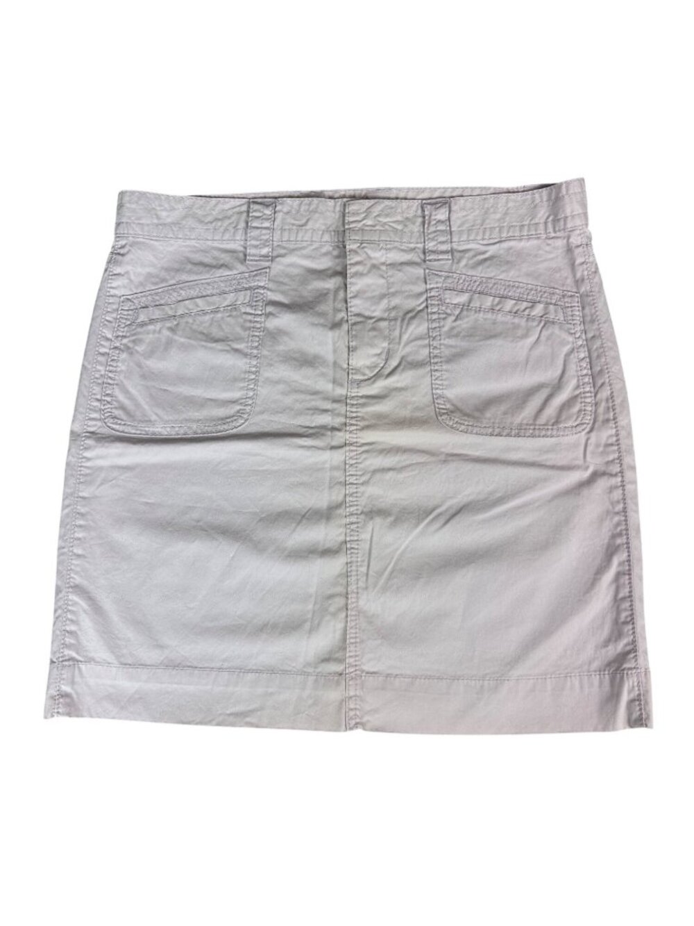 J. Crew Off White Cotton Mini Skirt Pockets Womens 8 Beach Travel Comfort